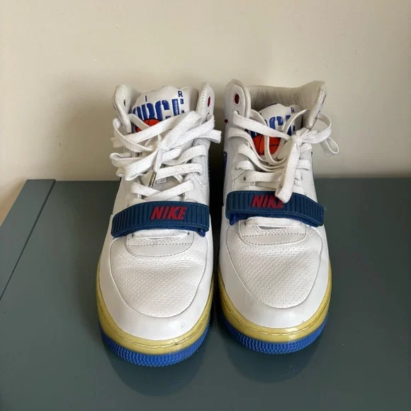 Nike Air Force 1 Mid Supreme Max Air CB Barkley•Size 9•White Blue Red•Rare• - Picture 14 of 16